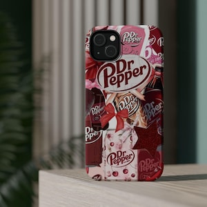 Dr Pepper Handyhülle Rosa Rot Robuste Magnetische Handyhülle, Handy Zubehör, Einzigartiges Geschenk, Personalisierte Handyhülle