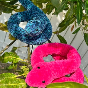 Large Crochet Snake - Handmade Crochet Amigurumi Plush