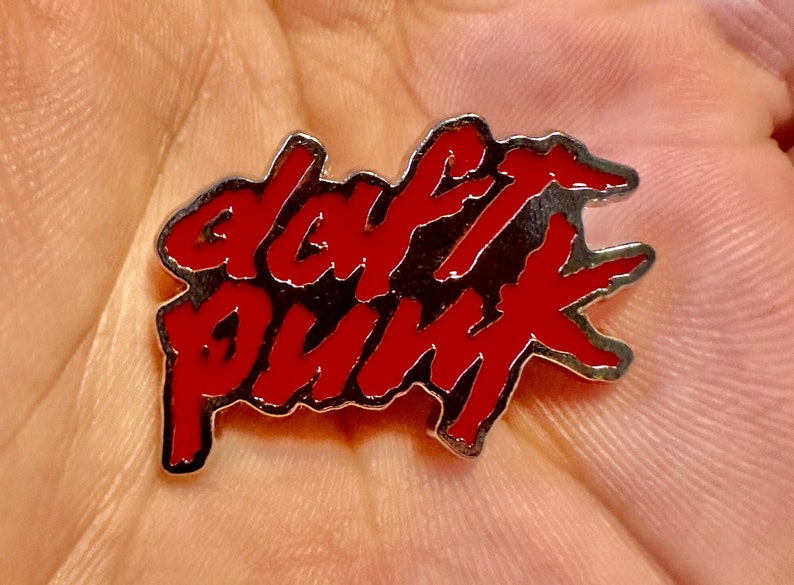 Daft Punk Group Logo Music Pin| Daft Punk Face To Face Pin | French House Music Daft Punk Pin