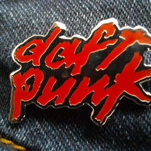 Daft Punk Group Logo Music Pin| Daft Punk Face To Face Pin | French House Music Daft Punk Pin