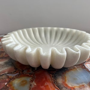 White Marble Bowl, decorative bowl, Home and living, home decor, White marble fruit bowl, marble platter, marble bowls, marble pots