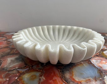 White Marble Bowl, decorative bowl, Home and living, home decor, White marble fruit bowl, marble platter, marble bowls, marble pots