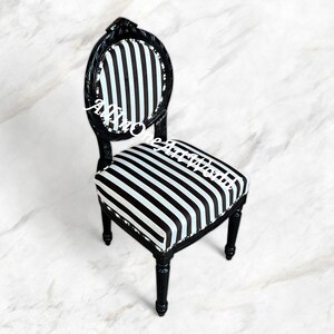 Black And White Striped Dining Chair