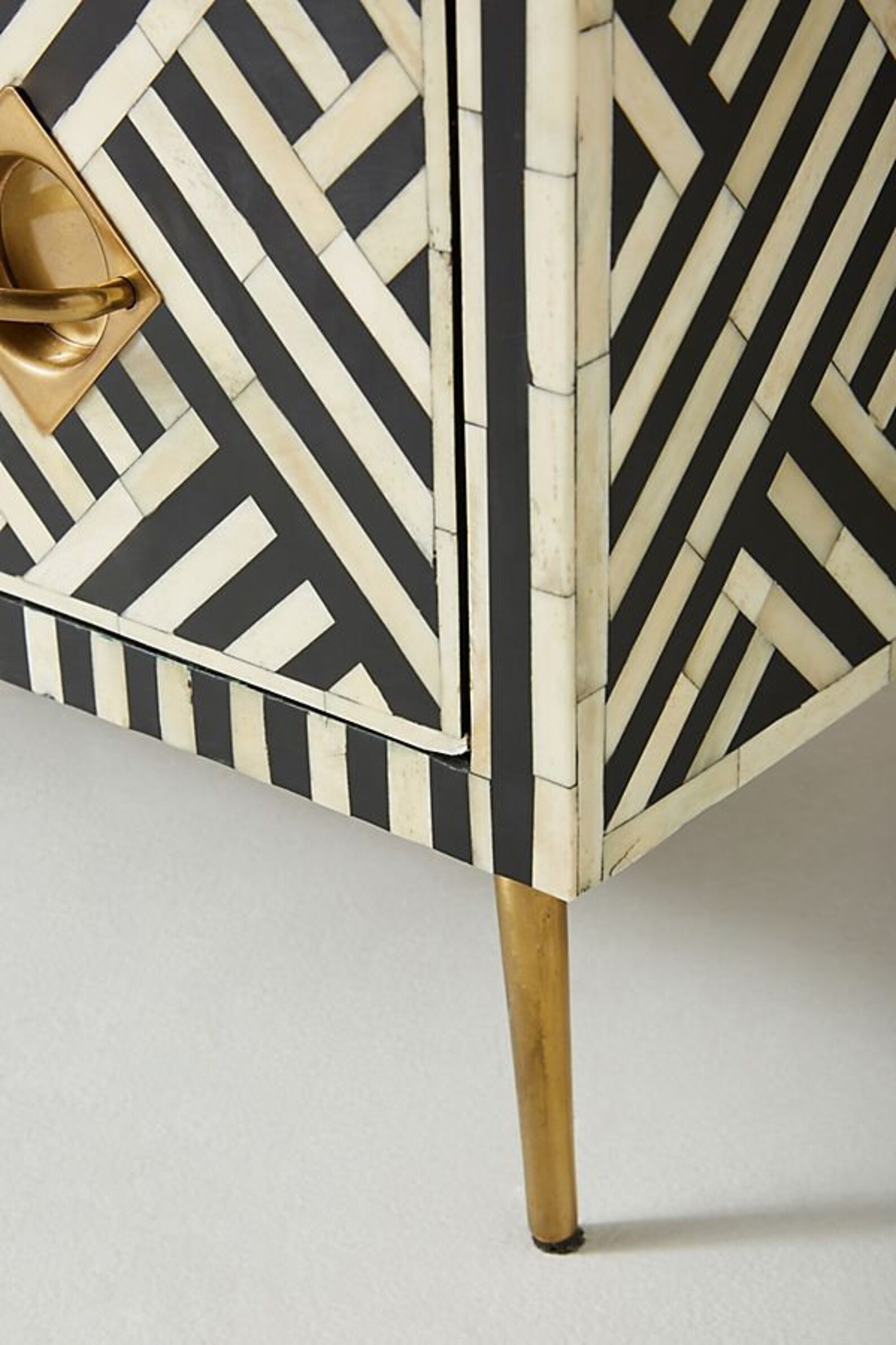 Optical Bone Inlay Sideboard Black Bone Inlay Black Etsy