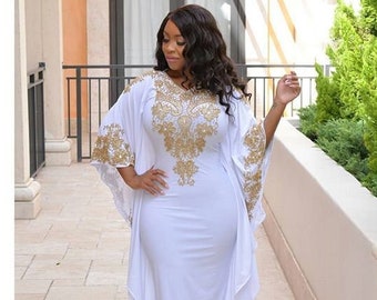 white and gold outfits plus size