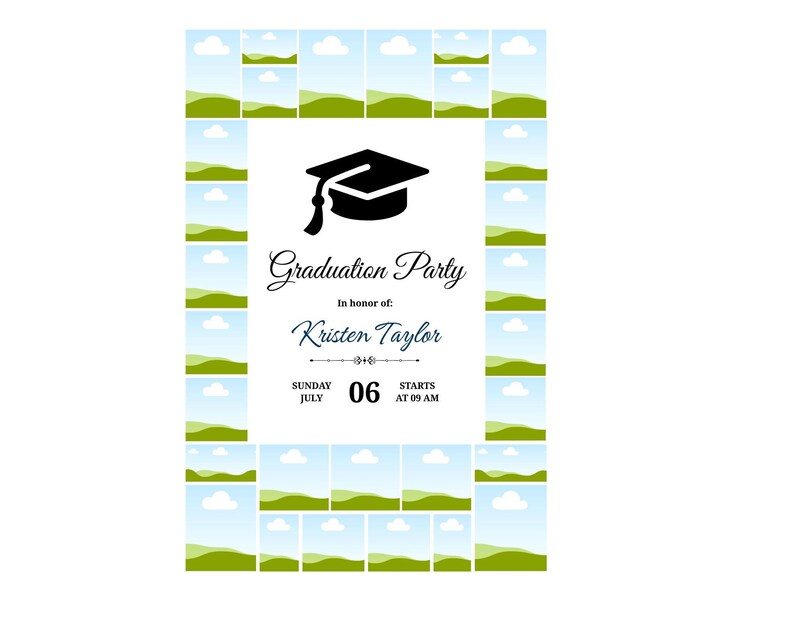 Class of 2026 Graduation Collage, Graduation Poster, Grad Welcome Sign, Senior Photo Gift, Photo Board Sign, Grad Party Decor,Canva Template