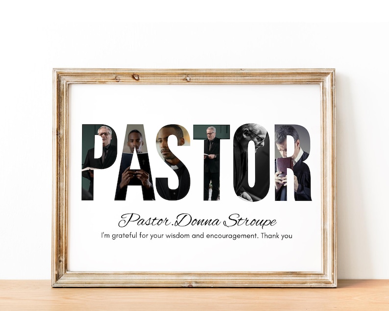 Pastor Appreciation Photo Collage: Church Group Gift (Digital File)