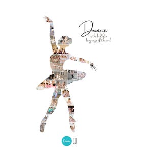 Ballet Dancer Photo Collage Gift ,Custom Ballerina Wall Art,Personalized Dance Poster for Girls