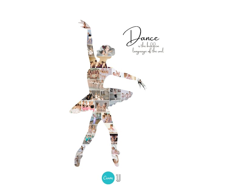 Ballet Dancer Photo Collage Gift ,Custom Ballerina Wall Art,Personalized Dance Poster for Girls