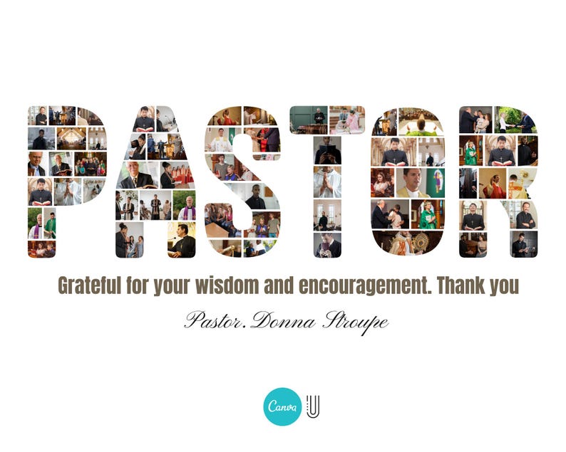 Pastor Appreciation Photo Collage Gift (Digital Download)