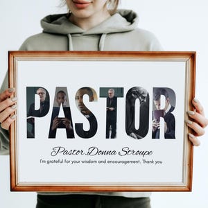 Pastor Appreciation Photo Collage: Church Group Gift (Digital File)