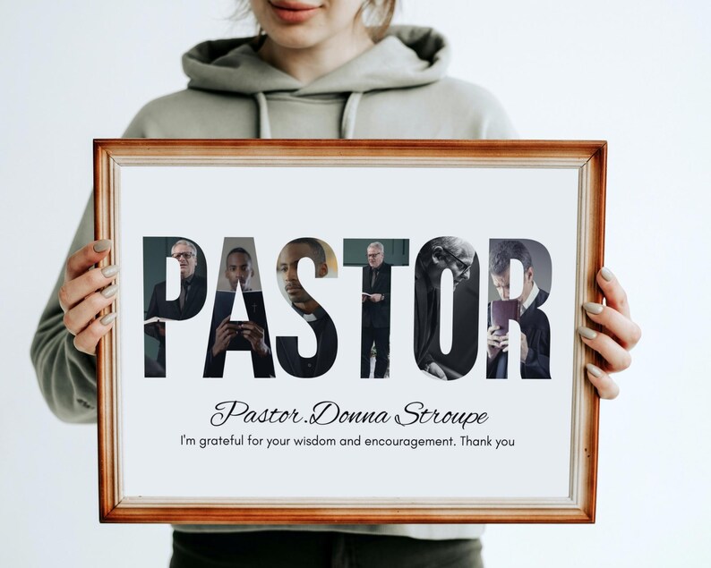 Pastor Appreciation Photo Collage: Church Group Gift (Digital File)