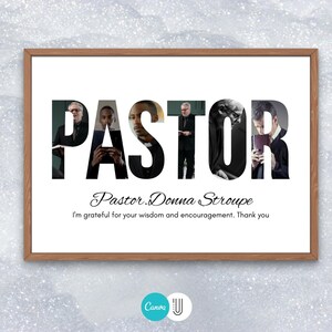 Pastor Appreciation Photo Collage: Church Group Gift (Digital File)