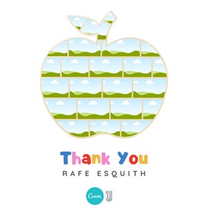 Custom Apple Photo Collage: Teacher Appreciation Gift (Digital File)