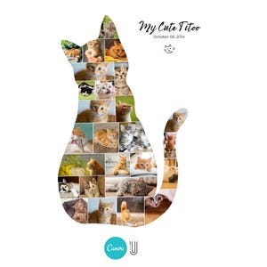 Cat Photo Collage Template: Pet Memorial Gift (Canva)