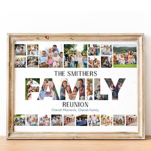Family Reunion Photo Collage Poster: Personalized Keepsake (Digital File)