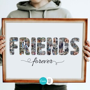 Friends Photo Collage Template: Friendship Gift (Digital Download)