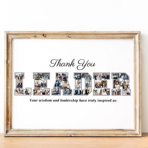 Cadeau personnalisé de collage photo de leader (fichier numérique)