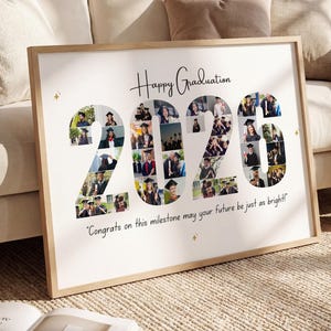 2025 Graduation Photo Collage: Custom Number Gift (Digital File) image 1