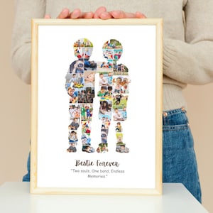 Boys Best Friend Photo Collage Print, Friendship Gift (Digital Download)