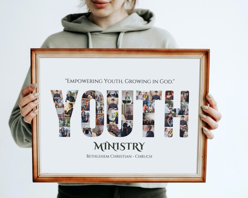 Youth Ministry Photo Collage: Custom Christian Gift (Digital File)