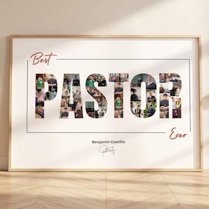 Pastor Appreciation Photo Collage Gift (Digital Download) image 1