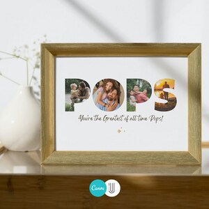 Personalized "Pops" Photo Collage, Father's Day Gift (Digital Download)