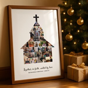 Personalized Church Photo Collage: Pastor Appreciation Gift (Digital File)