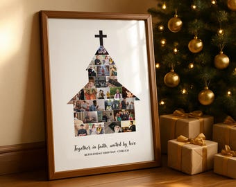 Personalized Church Photo Collage: Pastor Appreciation Gift (Digital File)