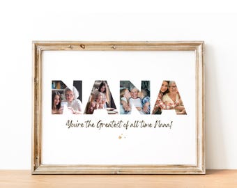 Nana Photo Collage Template: Personalized Grandma Gift (Canva Template)