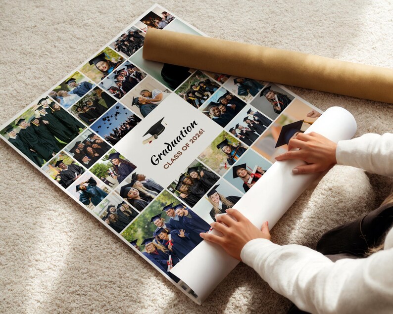 Custom Graduation Photo Collage: Keepsake Gift (Digital File) image 2