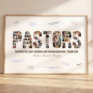 Pastor Appreciation Photo Collage: Christian Church Group Gift (Canva Digital Template)