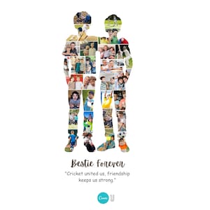Boys Friendship Photo Collage, Best Friend Gift (Digital File)