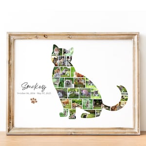Custom Cat Photo Collage Template: Pet Memorial Gift (Digital File)