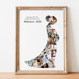 Motherhood Photo Collage, Pregnancy Keepsake (Canva Template Digital Download)