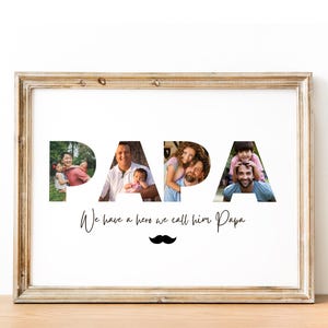 Birthday Present for Daddy, Gift for Papa,Papa Photo Frame, PaPa Photo Collage, Dad Photo Print,Special Gift For Dad, Papa Present,Gifts
