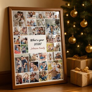 Year in Review Photo Collage, Canva Template (Digital Download) image 1