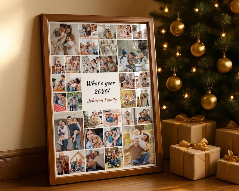 Year in Review Photo Collage, Canva Template (Digital Download) image 1