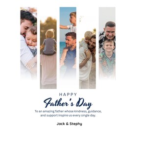 Father's Day Photo Gift Template, Personalized Editable Family Memories Gift (Digital Download)