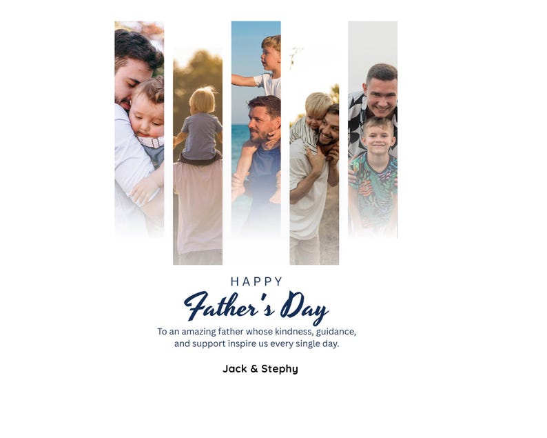 Father's Day Photo Gift Template, Personalized Editable Family Memories Gift (Digital Download)