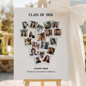 Graduation Photo Collage Template: Class of 2025 Sign (Canva Template) image 1