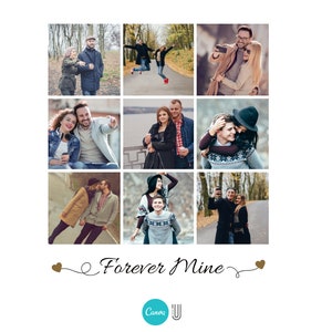 Personalized Photo Collage Gift, Anniversary Keepsake (Digital File) image 4