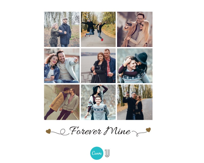Personalized Photo Collage Gift, Anniversary Keepsake (Digital File) image 4