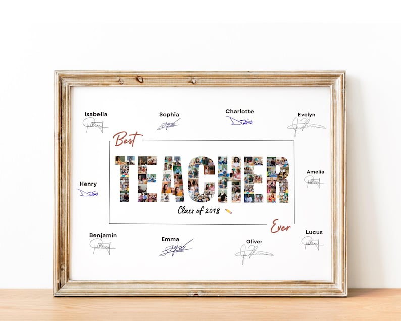 Personalized Teacher Photo Collage Gift (Digital Download)