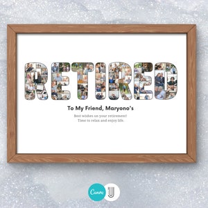 Custom Retirement Photo Collage Gift (Digital File)