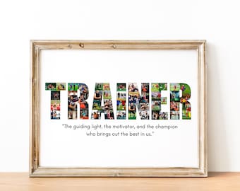 Trainer Photo Collage Gift, Personal Trainer Gift, Gym Trainer Gift, Dog Trainer Gift, Athletic Trainer Gift, Horse Trainer Gift, Thank you