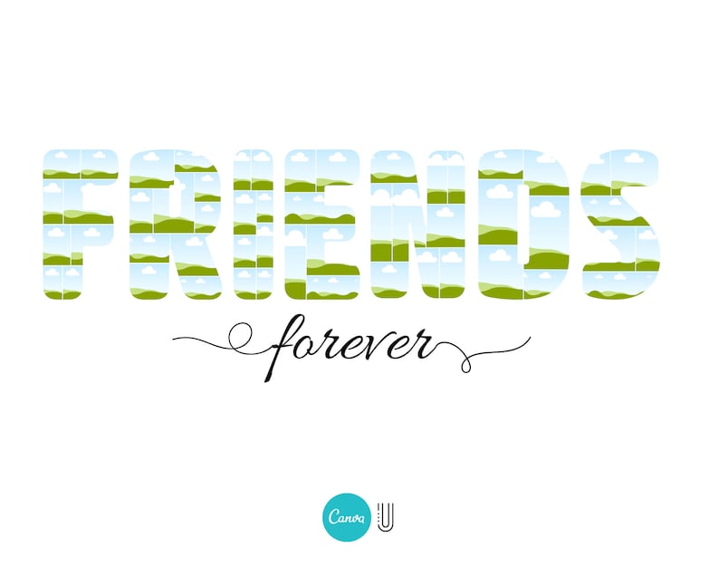 Friends Photo Collage Template: Friendship Gift (Digital Download)