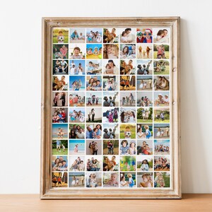 70 Photo Collage Template, Minimalist Grid (Canva Digital Download)