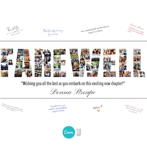 Personalized Farewell Photo Collage Gift: Retirement Keepsake (Digital File)