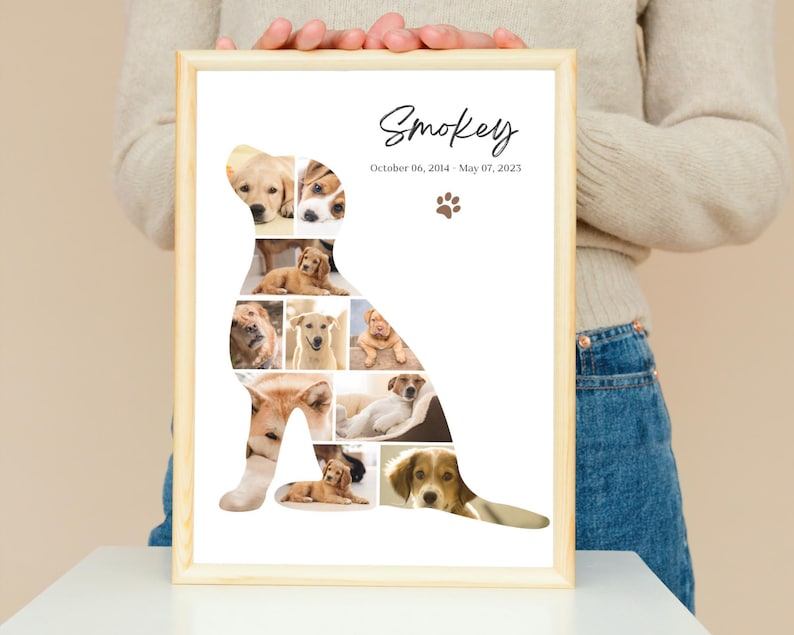 Dog Photo Collage Template: Custom Pet Memorial (Canva)